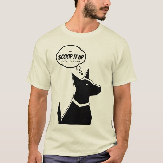 SCOOP IT UP Dog Waste Reminder T-shirt (Voorkant)