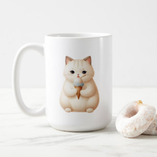 Scoop & Snuggles Ice Cream Cone Kitten Koffiemok