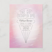 Scooped Ice Cream Theme Shower-uitnodiging Briefkaart (Voorkant)