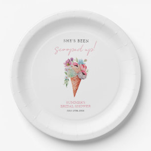 Scooped Up Watercolor Ijs Bridal Shower Papieren Bordje