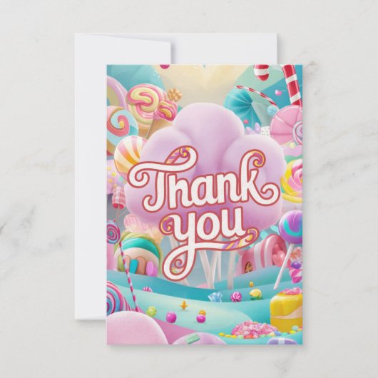 Scoops Magic Candyland carte de remerciements (Devant)