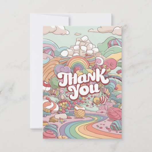 Scoops Magic Candyland carte de remerciements (Devant)