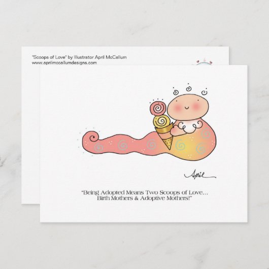 SCOOPS of LOVE Briefkaart by April McCallum (Voorkant / Achterkant)