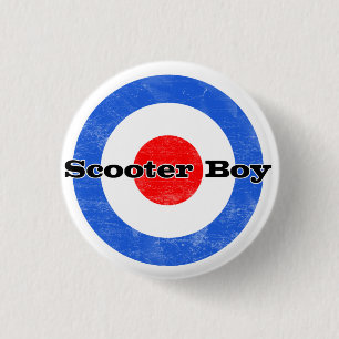 Scooter Boy Pin Ronde Button 3,2 Cm