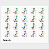 Scooter Boy Ronde Sticker (Vel)