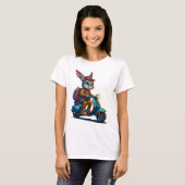 Scooter Bunny Retro T-Shirt (Devant entier)