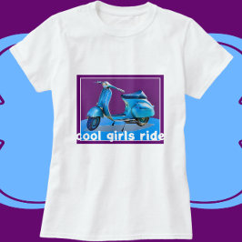  scooter cool meisjes rijden t-shirt