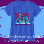  scooter cool meisjes rijden t-shirt