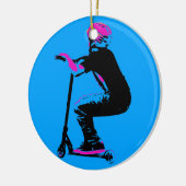 Scooter Cruiser - Scooter Boy Keramisch Ornament (Links)