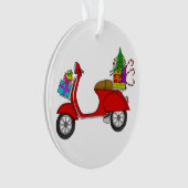 Scooter de Noël à la main avec cadeaux (devant)