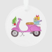 Scooter de Noël à la main avec cadeaux (dos)