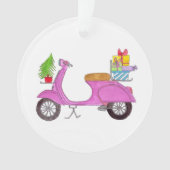 Scooter de Noël à la main avec cadeaux (devant)