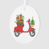 Scooter de Noël dessiné à la main avec cadeaux (devant)