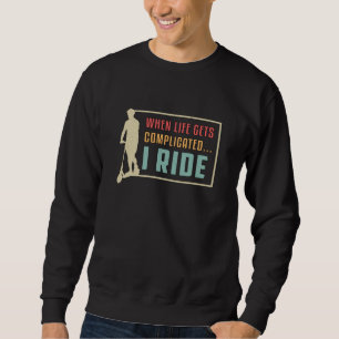 Scooter Driver I Ride Escooter Stunt Retro Trui