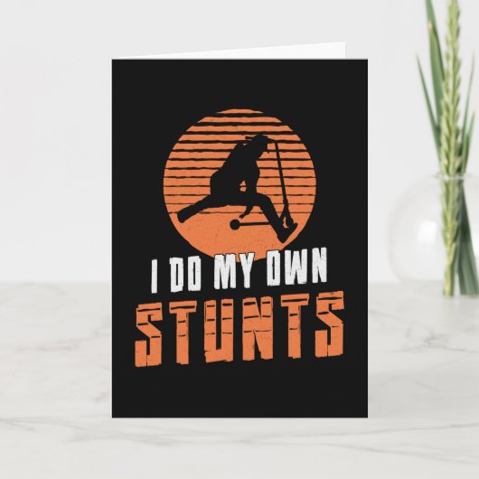 Scooter Driver Ik doe mijn eigen stunts stunt Kaart (Voorkant)