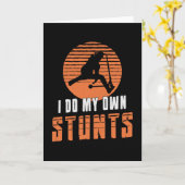 Scooter Driver Ik doe mijn eigen stunts stunt Kaart (Gele Bloem)