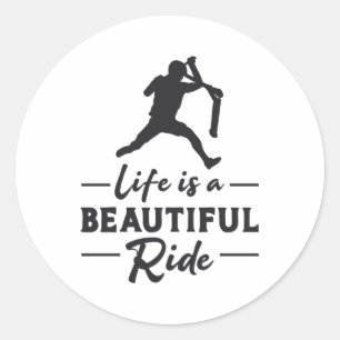 Scooter Driver Life is een mooie rit retro Ronde Sticker
