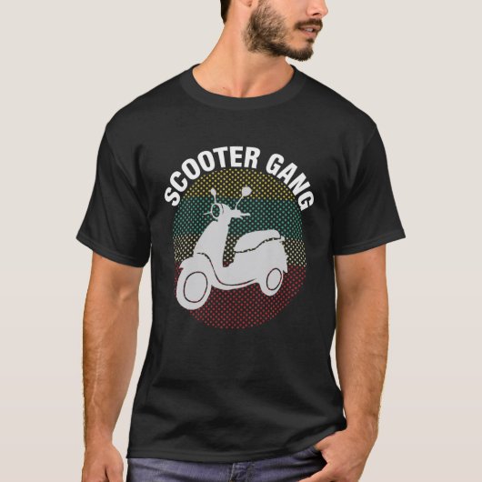 Scooter Gang Funny Moped Retro  Scooter Rid T-shirt (Voorkant)