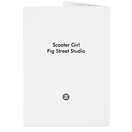 Scooter Girl, ajouter du texte (Dos)