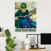 Scooter Girl, ajouter le texte Poster (Bureau à domicile)
