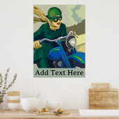Scooter Girl, ajouter le texte Poster (Cuisine)