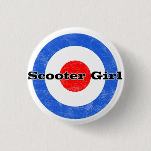 Scooter Girl Pin Ronde Button 3,2 Cm