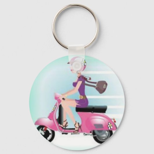 Scooter Girl Sleutelhanger (Voorkant)