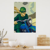 Scooter Girl, voeg tekst toe Poster (Keuken)