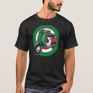 scooter in Italië Vlaggenkleuren T-shirt
