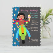 Scooter italien fille Anniversaire Fête invitation (Debout devant)