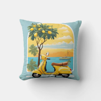 Scooter Jaune Coussin Bleu