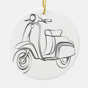 scooter keramisch ornament