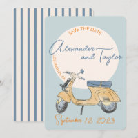 Scooter Mariage Italie Invitation