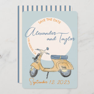 Scooter Mariage Italie Invitation