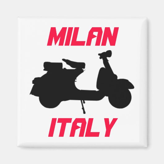 Scooter, Milaan, Italië Magneet (Voorkant)