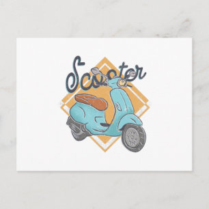 Scooter-motorfiets Briefkaart