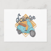 Scooter-motorfiets Briefkaart (Voorkant)