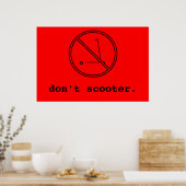 Scooter niet poster (Keuken)