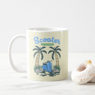 Scooter op vakantie koffiemok