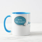 Scooter Personnalisé Blue Speech Bubble Tea Mug (Gauche)