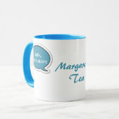 Scooter Personnalisé Blue Speech Bubble Tea Mug (Devant gauche)