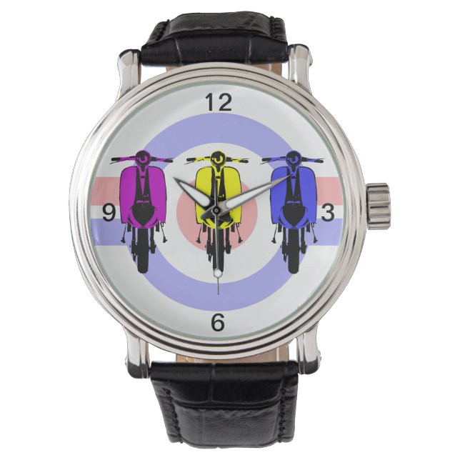  scooter pop kunst horloge (Voorkant)