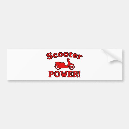 Scooter POWER! Bumpersticker (Voorkant)