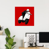 Scooter Racer gris noir Grande impression (Bureau à domicile)