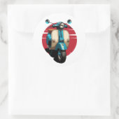 Scooter Ronde Sticker (Tas)
