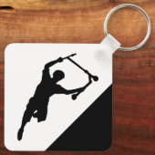Scooter Sport Fitness Leuk Silhouet Sleutelhanger (Achterkant)