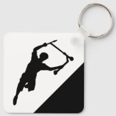 Scooter Sport Fitness Leuk Silhouet Sleutelhanger (Achterkant)