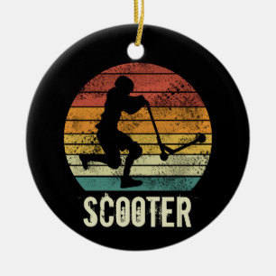 Scooter Sunset Retro E-Scooter Design Keramisch Ornament