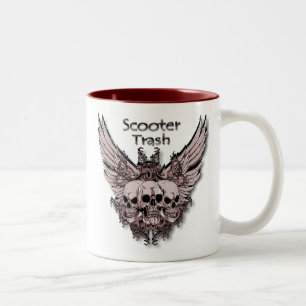 Scooter Trash flight skulls Tweekleurige Koffiemok