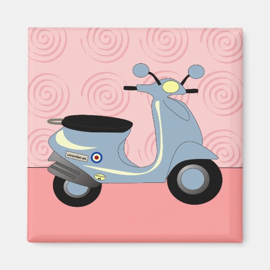 Scooter Trio Aimant rose (Devant)